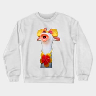 Funny Giraffe at the pot shop, Thailand Crewneck Sweatshirt